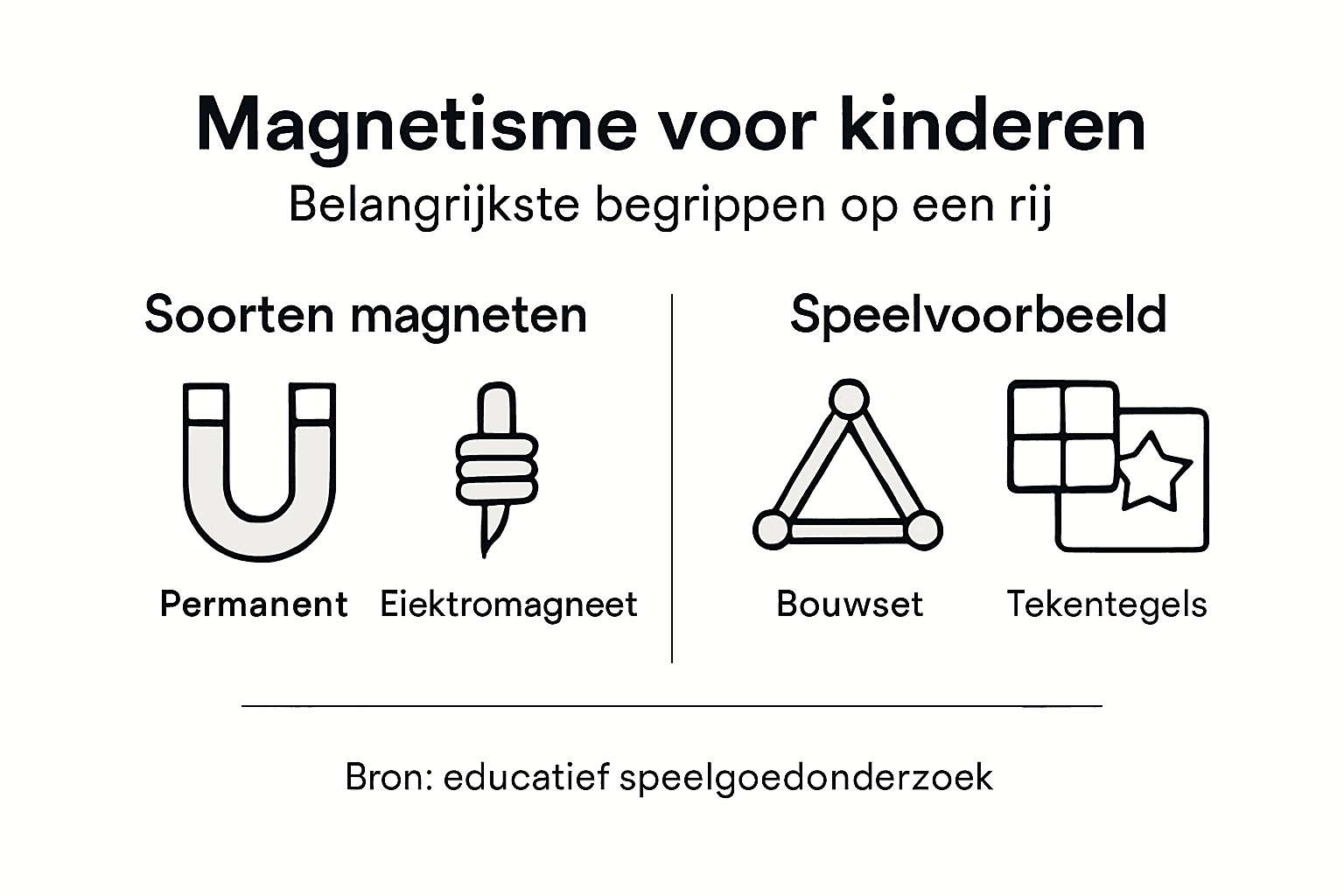 Infographic: Wat is magnetisme? Uitleg en voorbeelden met speelgoed