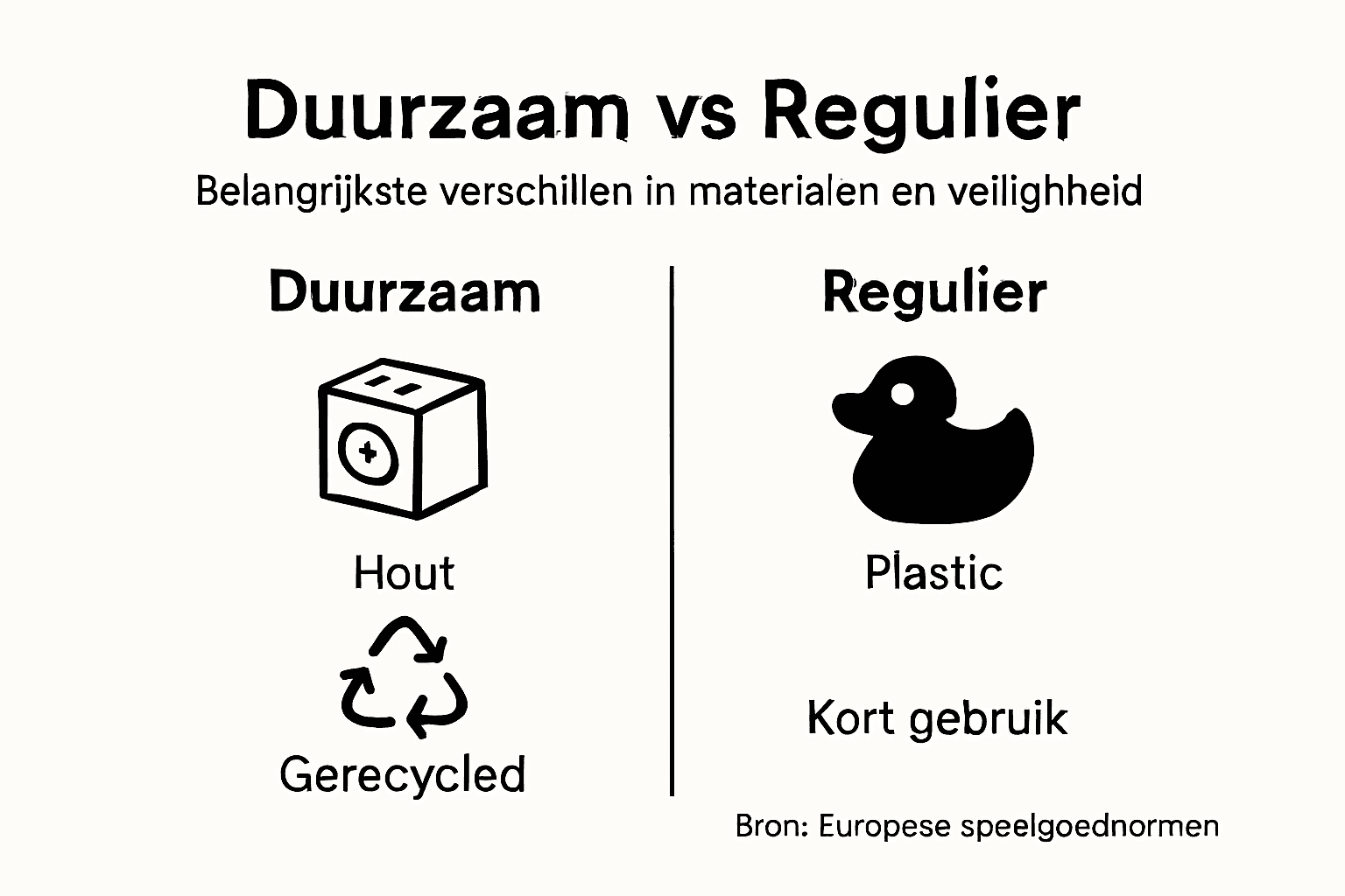 Infographic: Duurzaam speelgoed versus traditioneel speelgoed