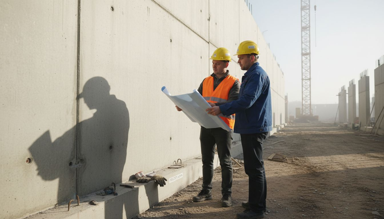 Statybų aikštelėje vadovai derina darbus ir aptaria tolimesnius žingsnius.