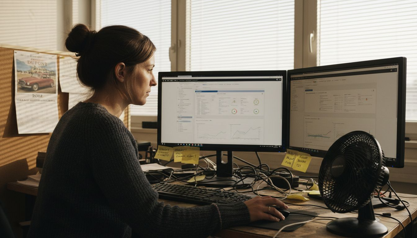 Webmestre effectuant contrôle technique site web PME