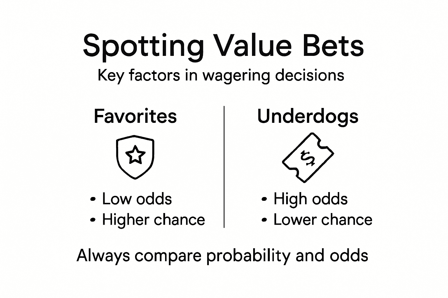 Infographic with favorite vs underdog betting factors