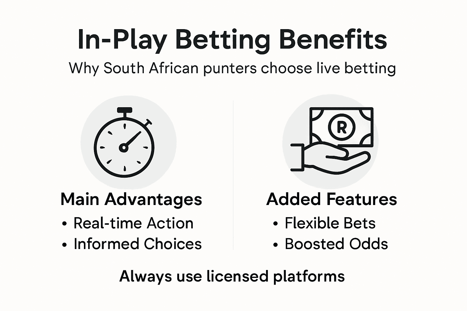 Infographic on in-play betting benefits for SA punters