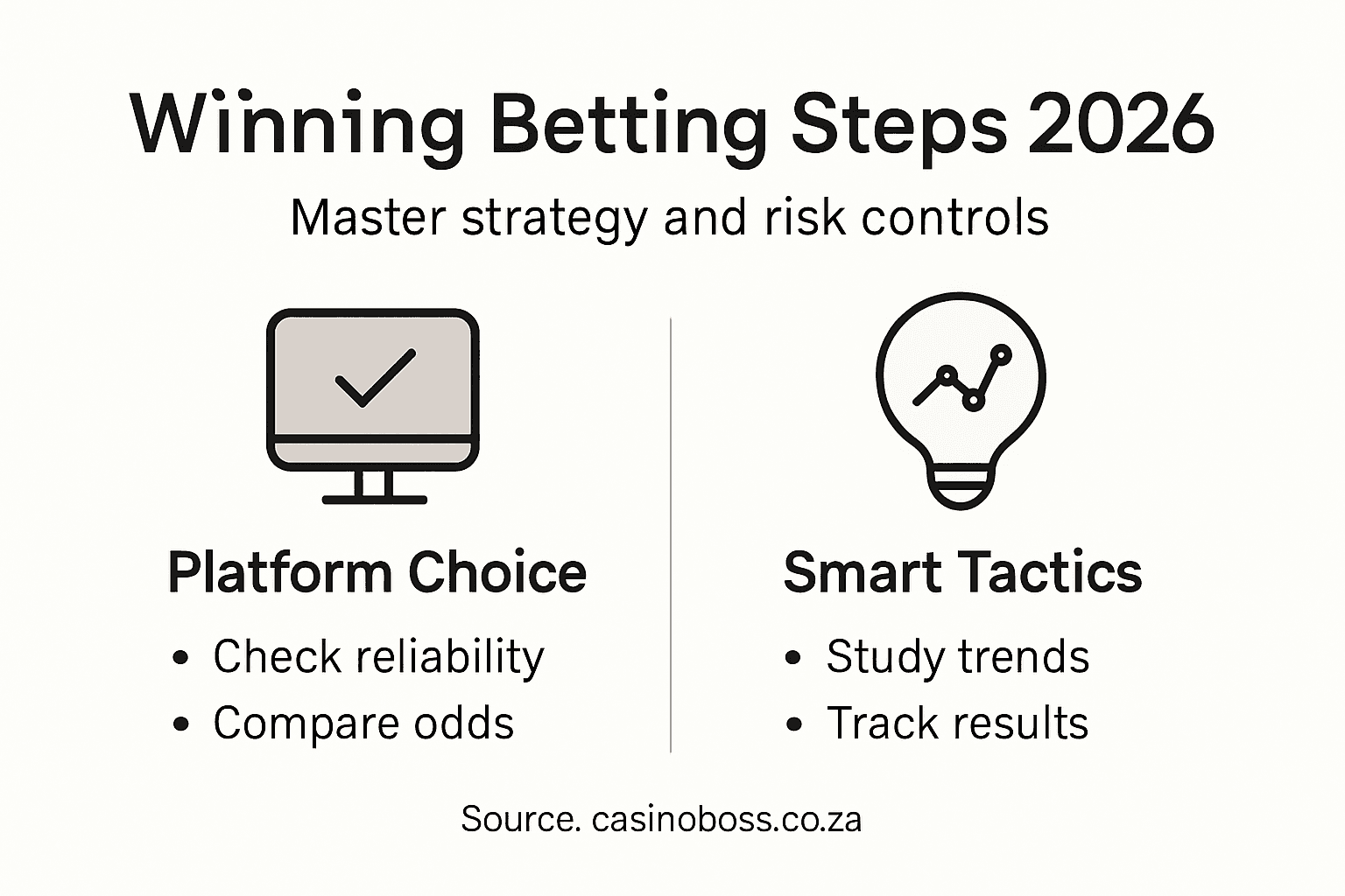 Infographic outlining steps for sports betting strategy