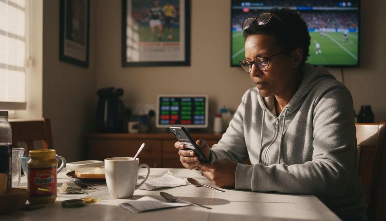 Woman adjusting betting deposit limit on phone