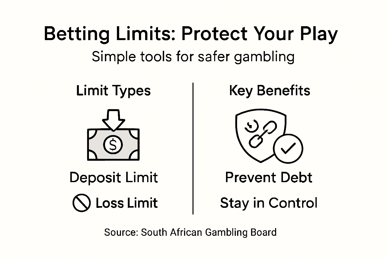 Infographic showing betting limits and their benefits