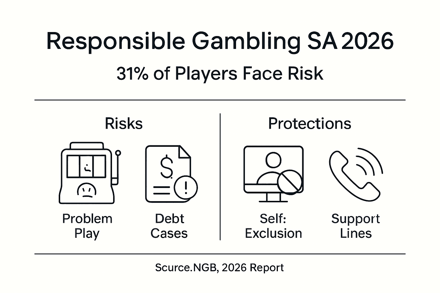 Infographic showing 31 percent risk and protections in SA