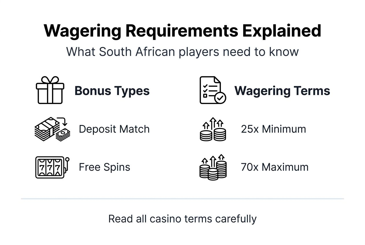 Infographic on wagering requirements for bonuses