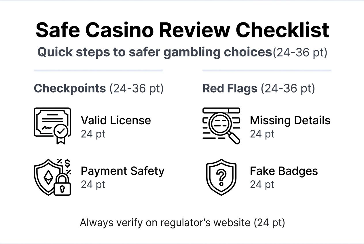 Infographic casino review safety checklist
