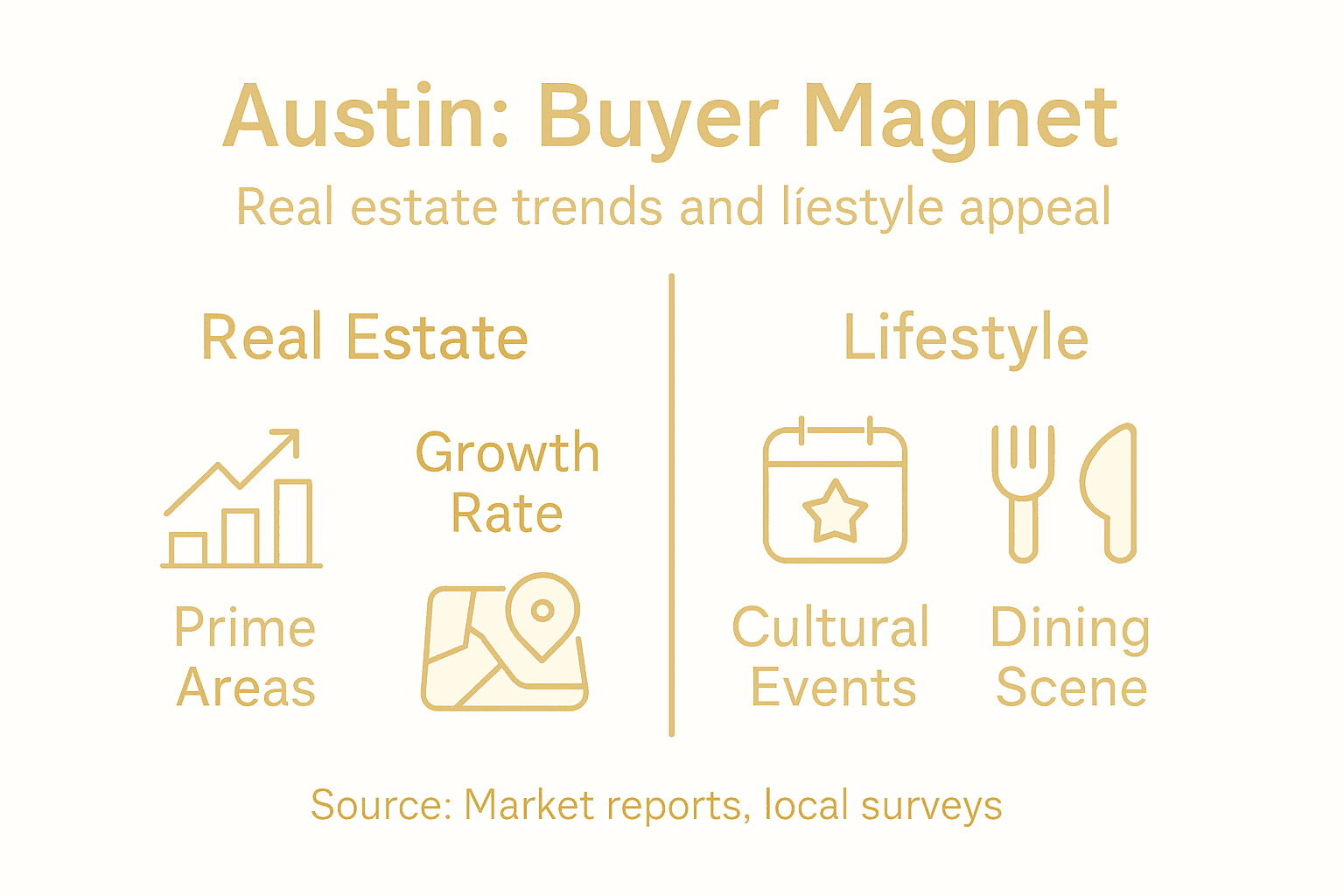 Infographic of Austin's real estate and lifestyle