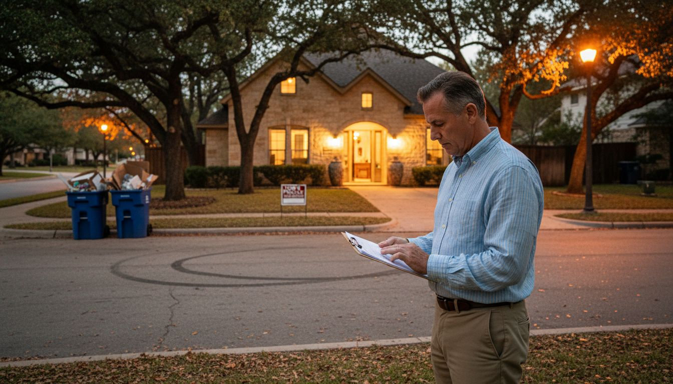 Austin luxury home exterior during dusk