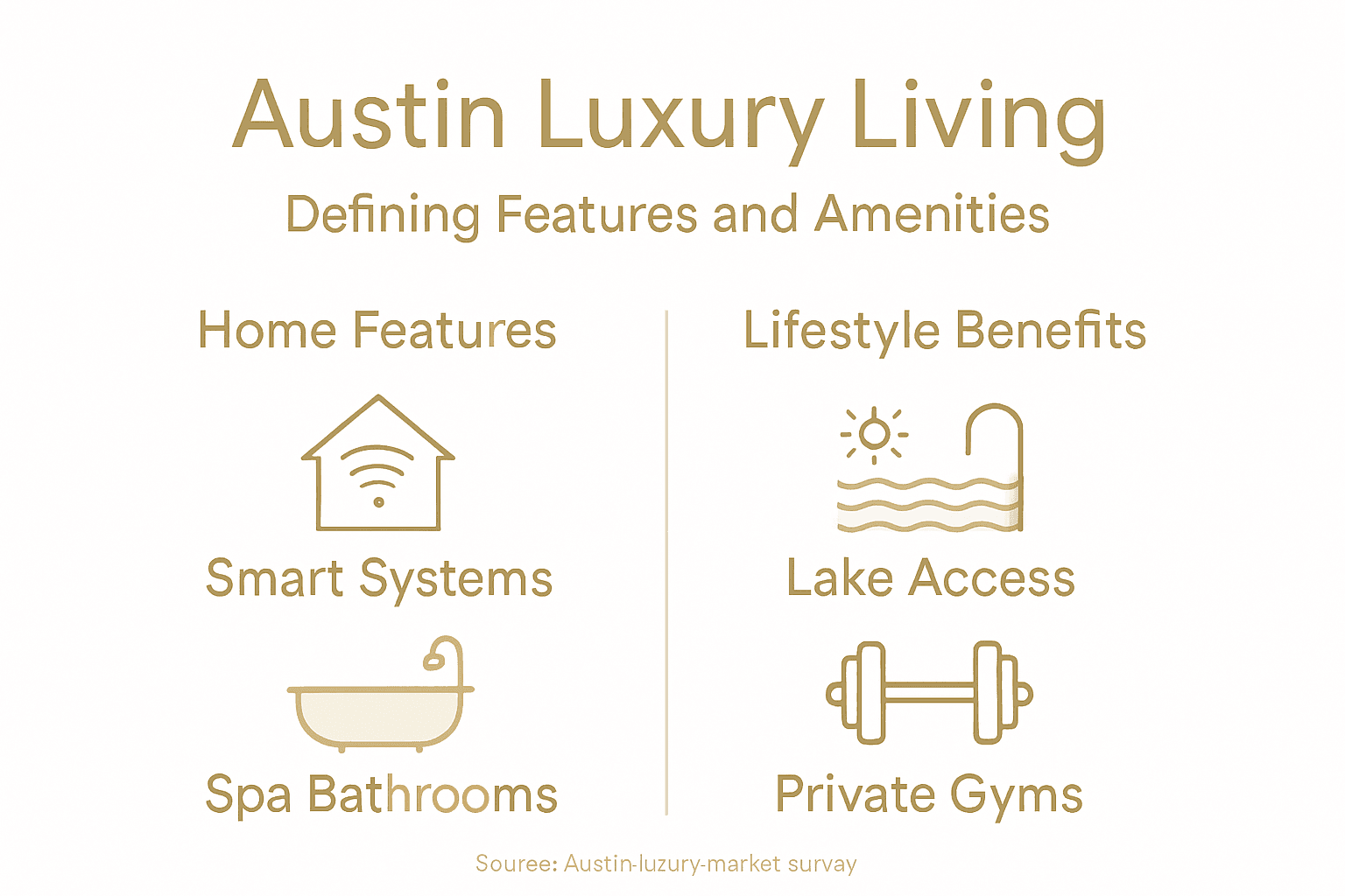 Infographic of Austin luxury real estate features