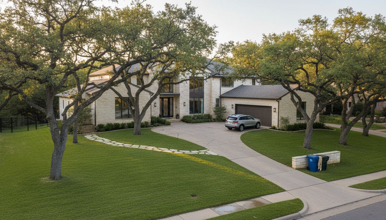 Westlake Austin luxury home with late-day lighting
