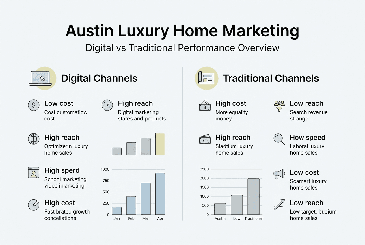 Infographic comparing digital and traditional marketing