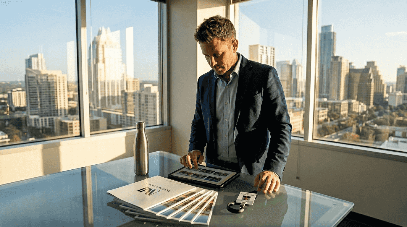 Agent prepares Austin luxury home marketing