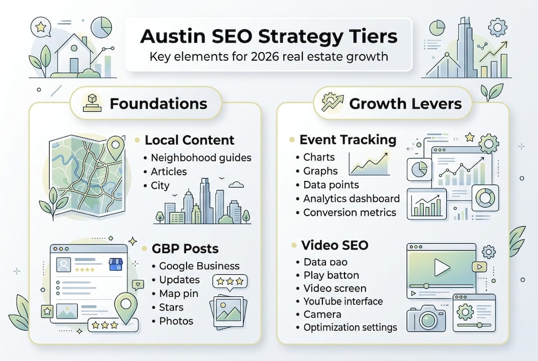 Infographic on Austin real estate SEO tiers