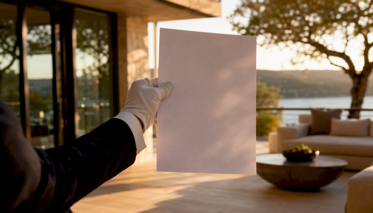 Agent holding escrow receipt document