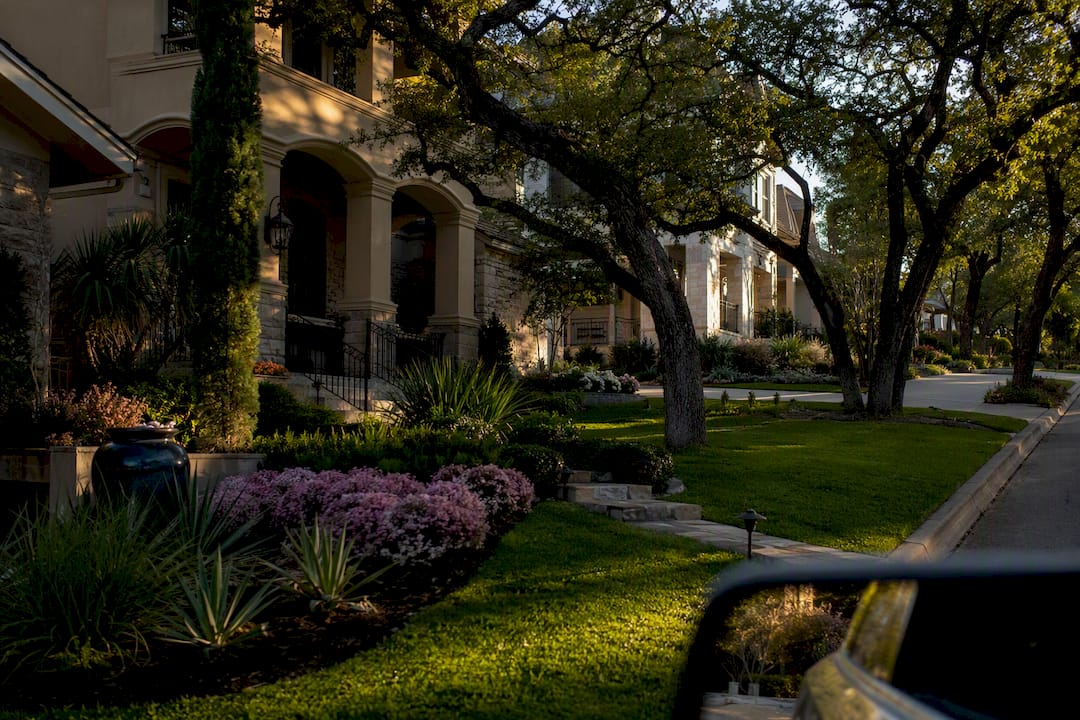 Walkable Austin neighborhood street in warm evening light