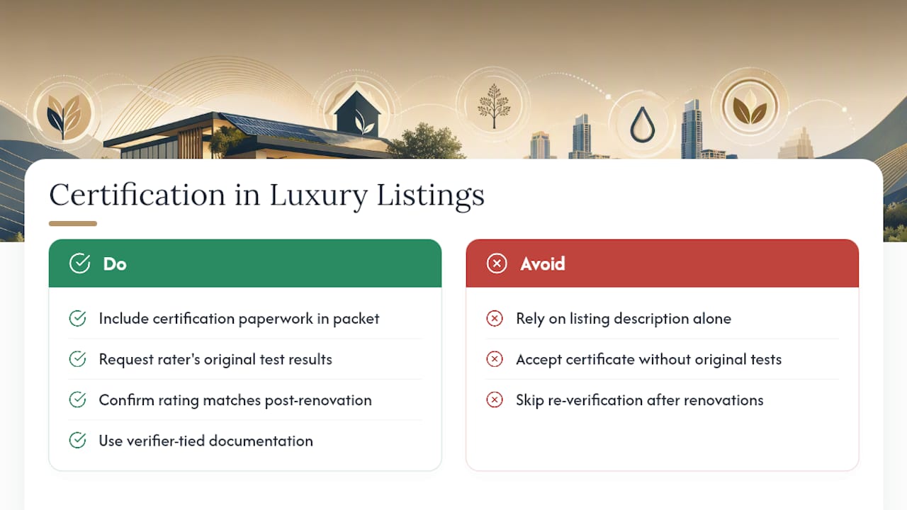 A Local Agent's View: Why Certification Shows Up in Luxury Listings — overview diagram