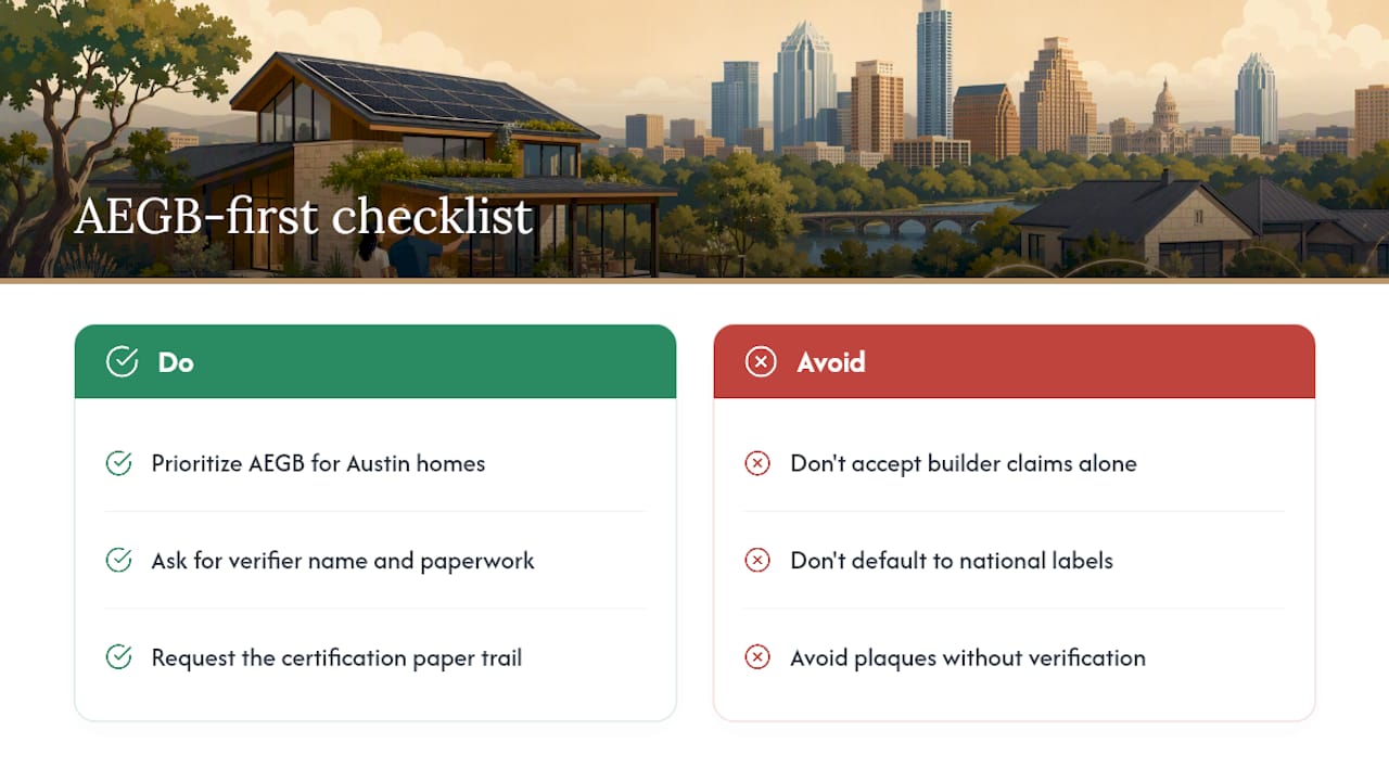 Why AEGB-First Thinking Actually Serves Austin Buyers Better — overview diagram