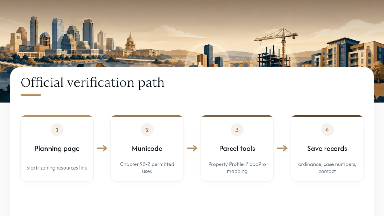 Official Austin zoning verification workflow