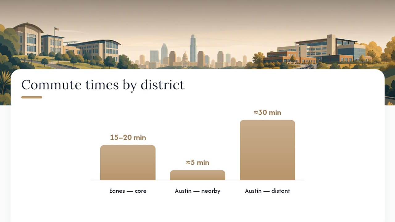 Eanes and Austin ISD commute comparison