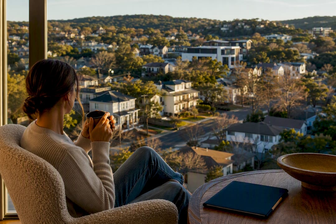 Austin neighborhoods viewed from above