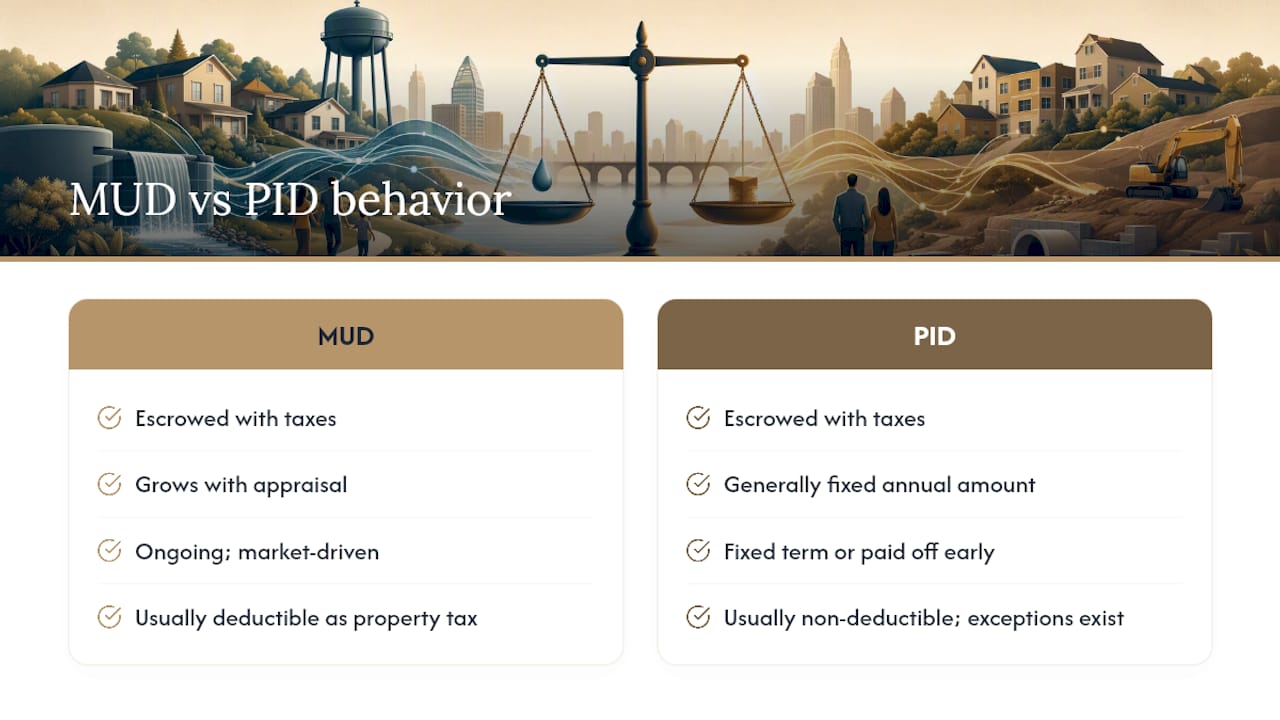 MUD and PID charge behavior comparison