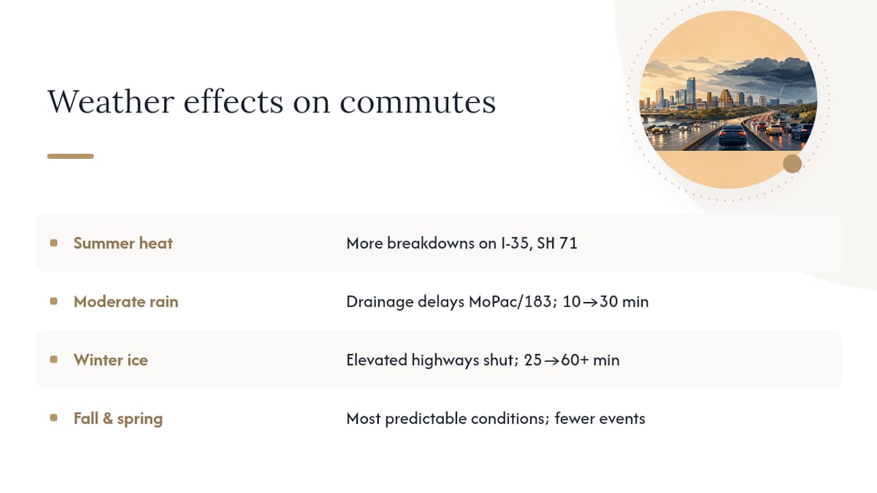 Weather conditions and Austin commute impacts