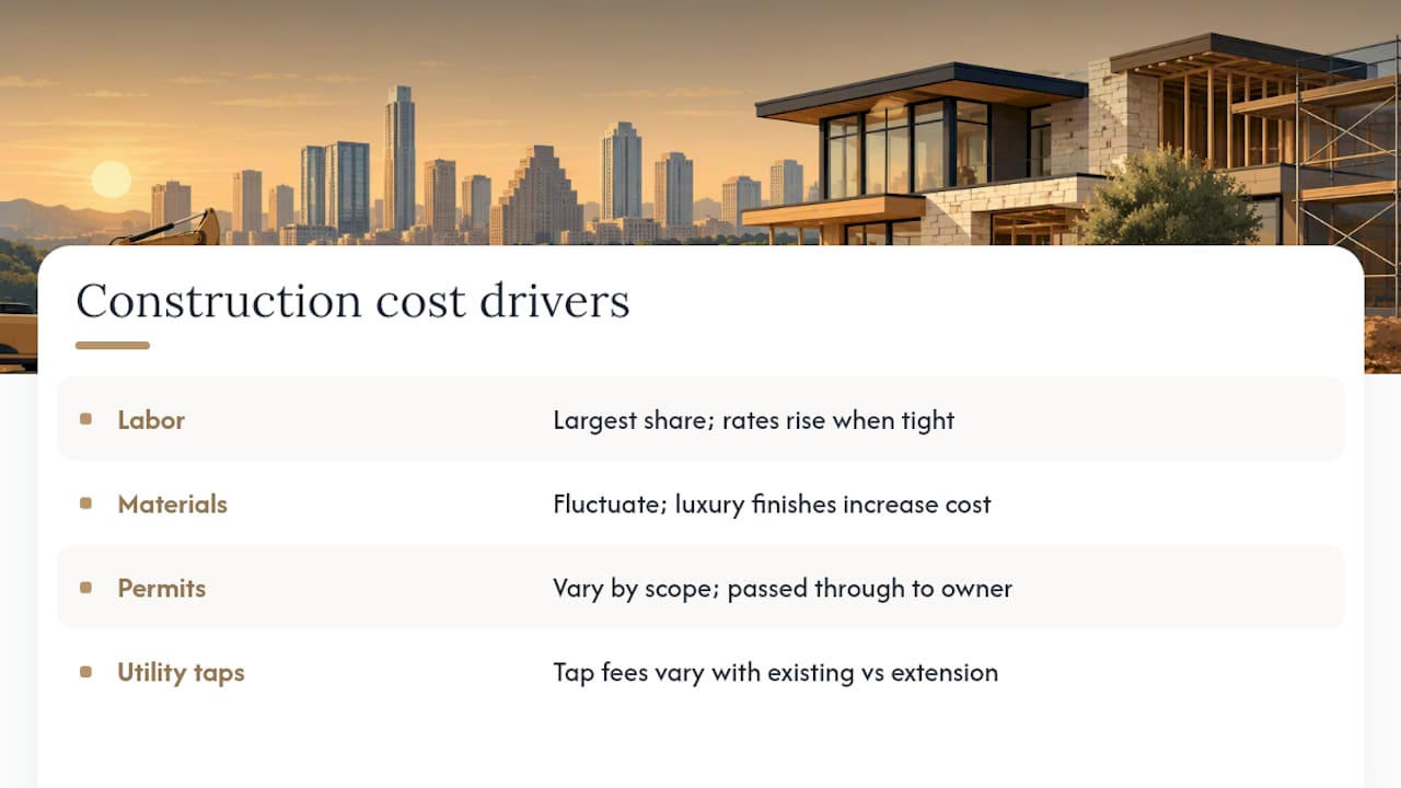 Four construction cost drivers affecting Austin home prices
