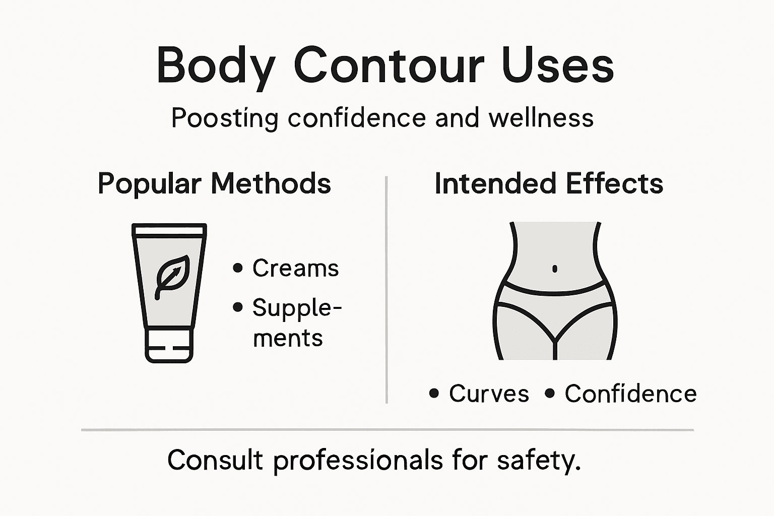 Infographic on body contour and confidence