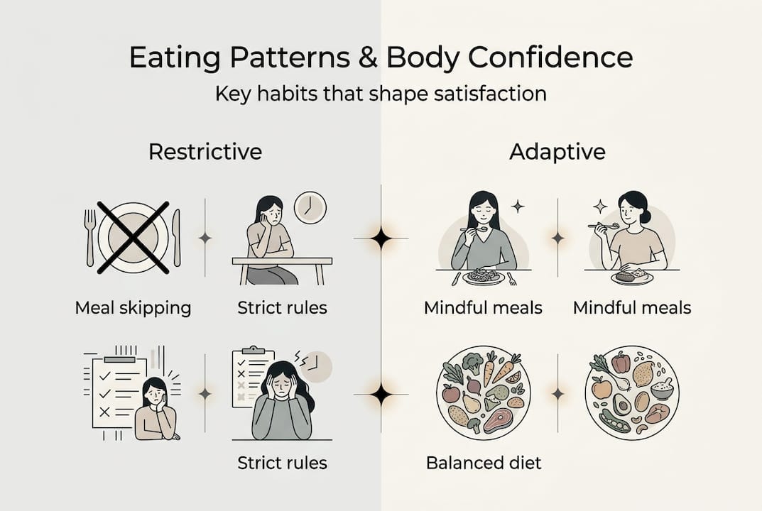 Infographic on eating habits for body confidence