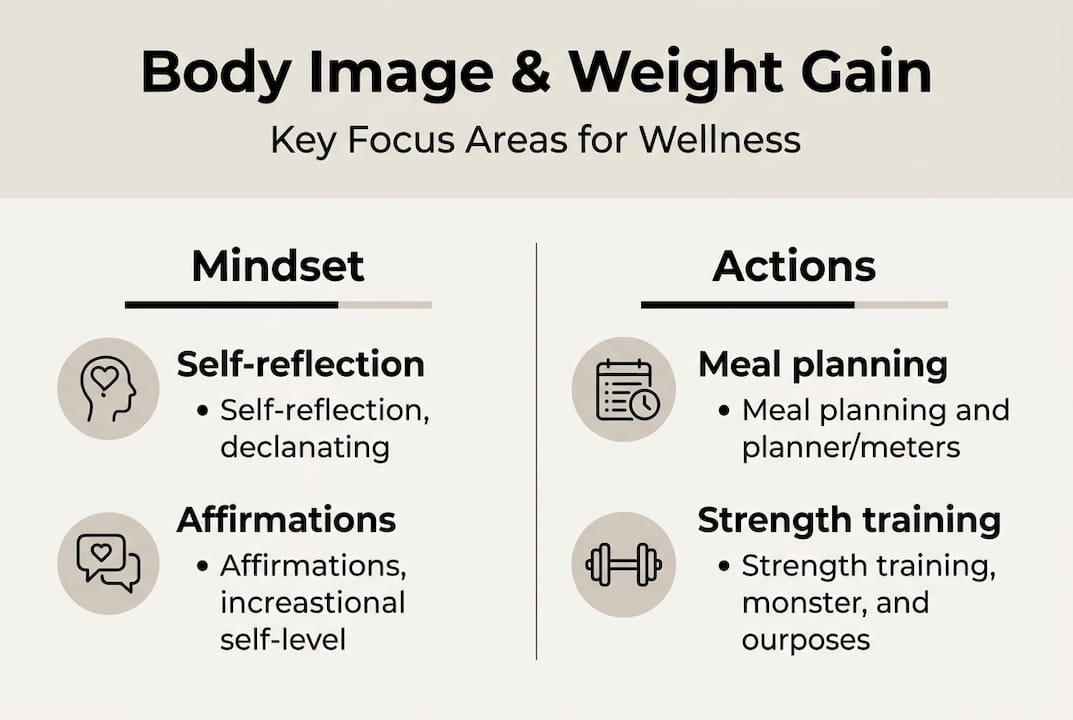 Infographic steps for body image and weight gain