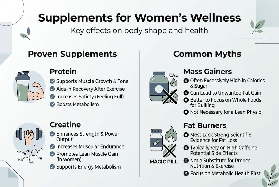 Infographic: supplements impact body shape wellness