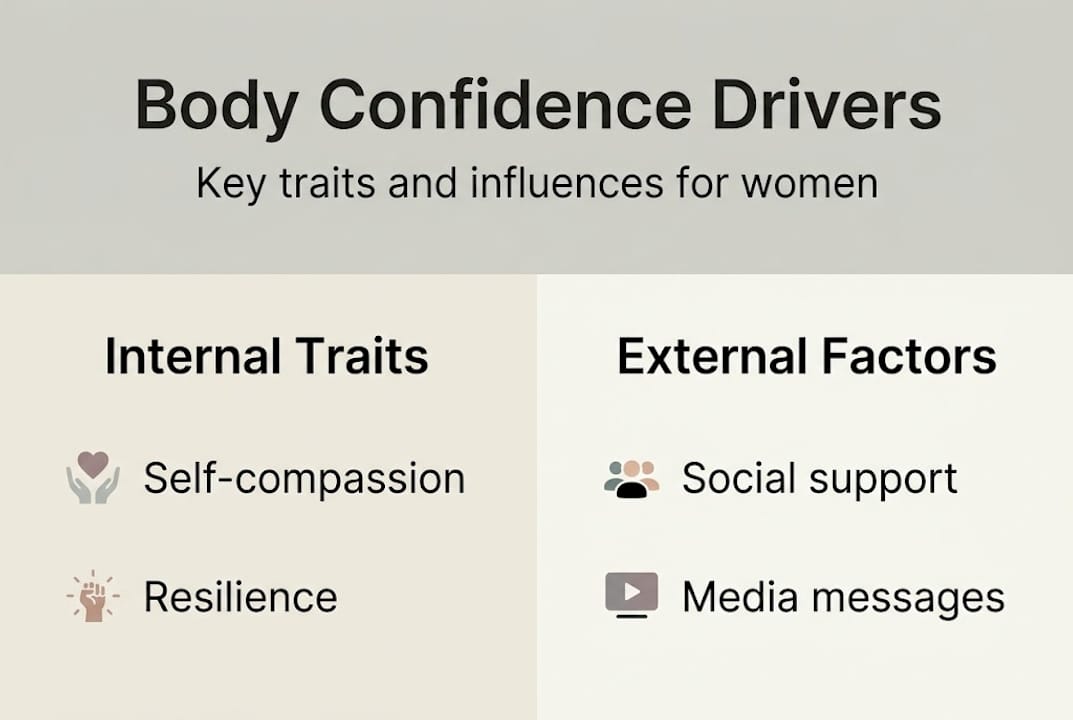 Infographic showing drivers of body confidence