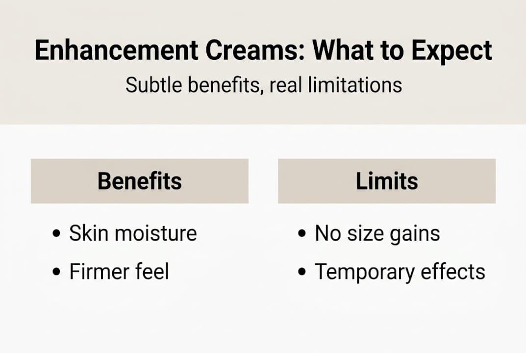 Infographic on creams’ benefits and limits