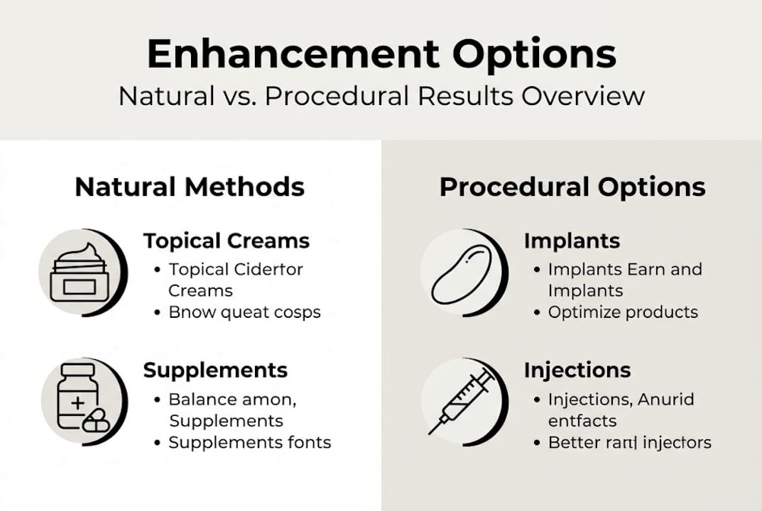 Infographic showing natural and procedural enhancement