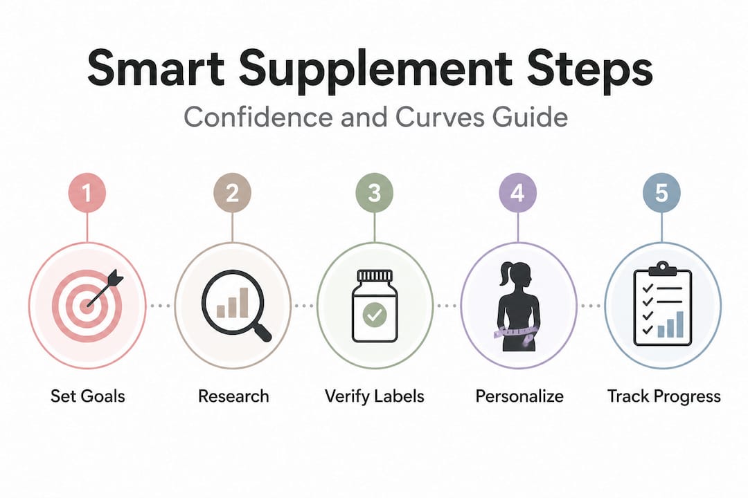 Infographic showing steps for choosing supplements