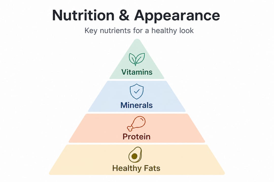 Hierarchy diagram highlighting nutrients for appearance