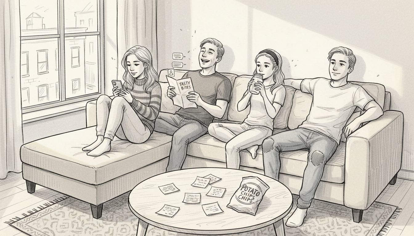 Friends using group chat to coordinate plans