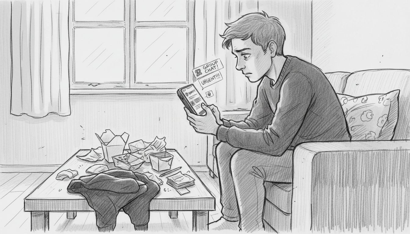 User overwhelmed by group chat messages