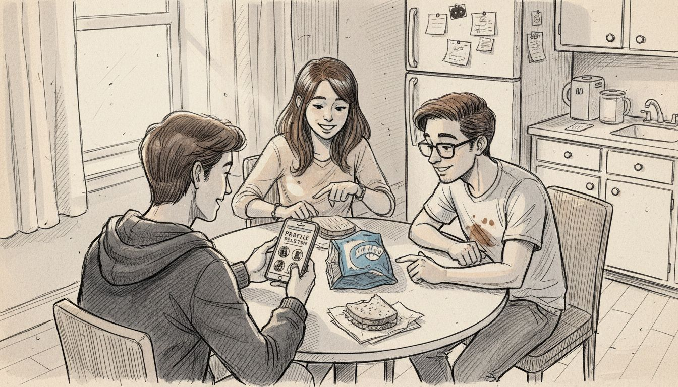 Friends updating group app profile together