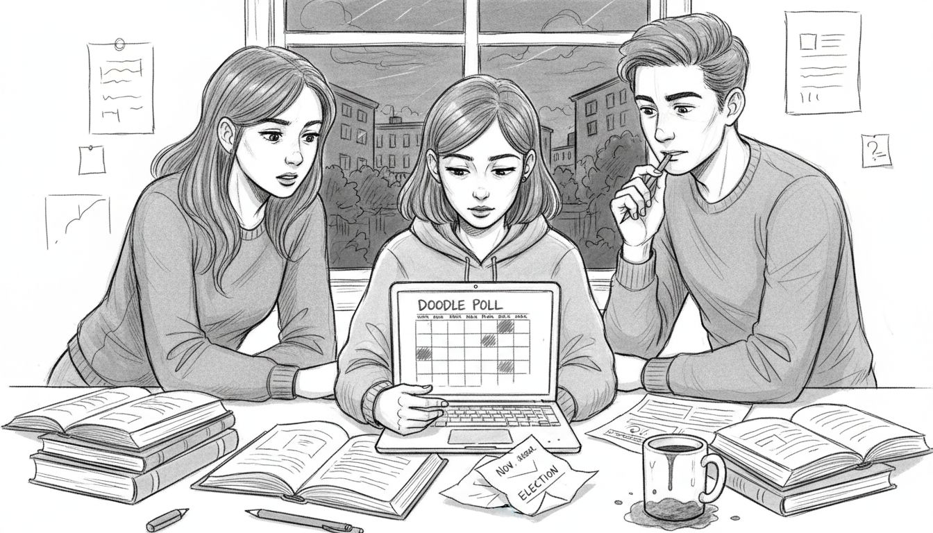 Roommates using Doodle poll for scheduling