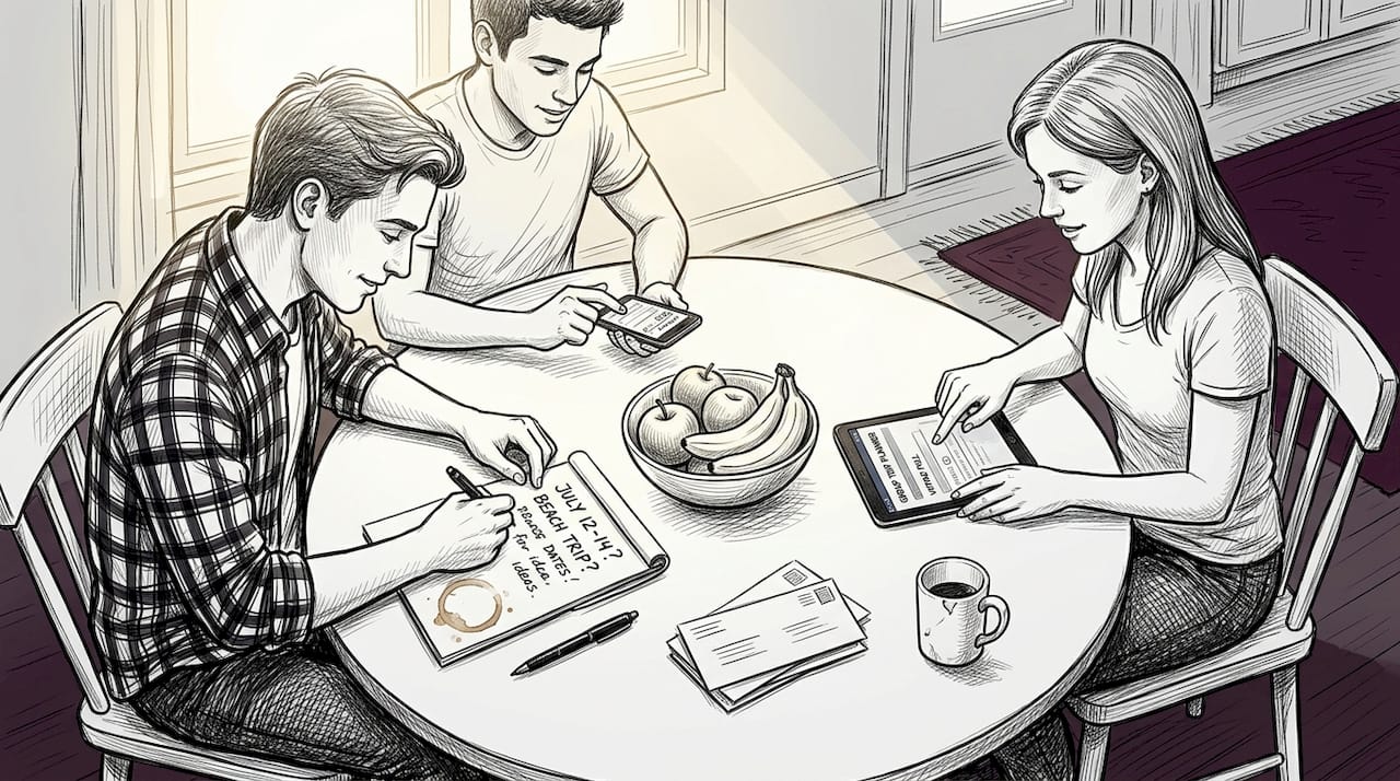 Group setting goals and planning together