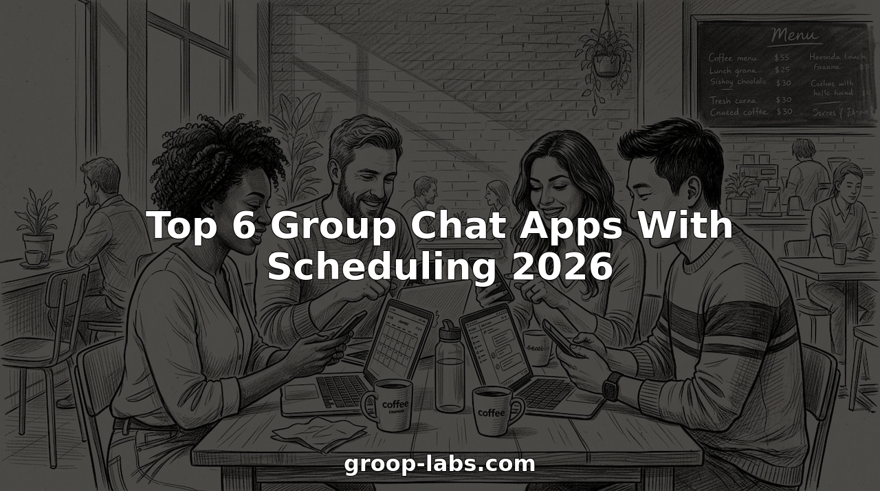 Group planning on chat apps in café
