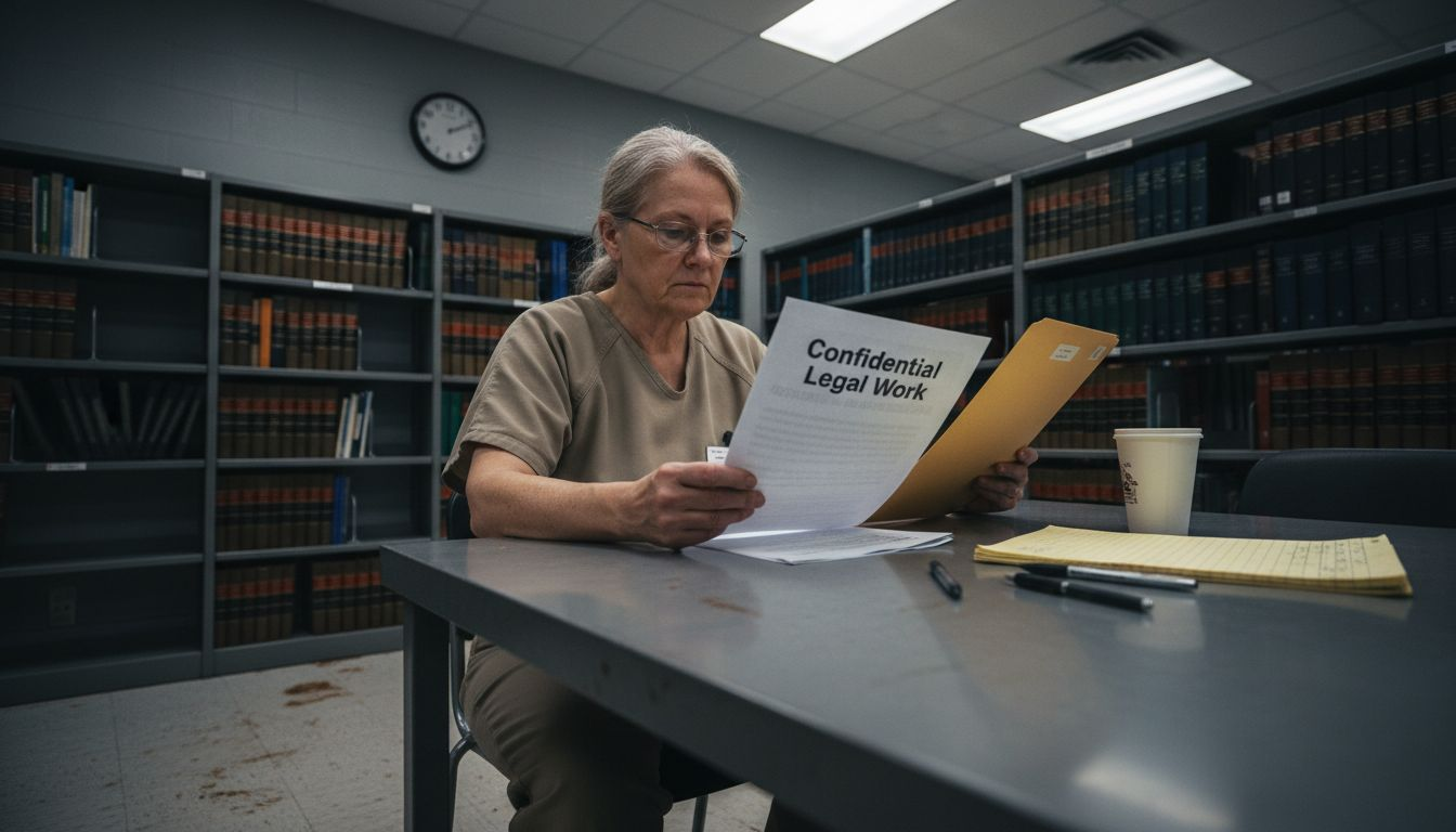 Confidentiality in Legal Services – Why It Matters for Prisoners Prisoner reading confidential legal documents