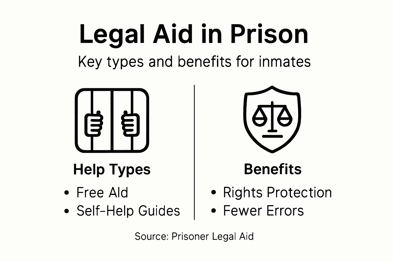 Infographic showing legal help types and benefits