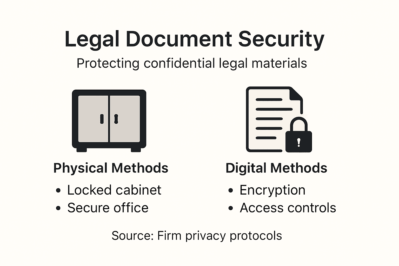 Infographic of secure steps for legal documents