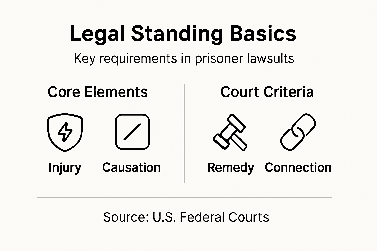 Legal standing requirements infographic overview