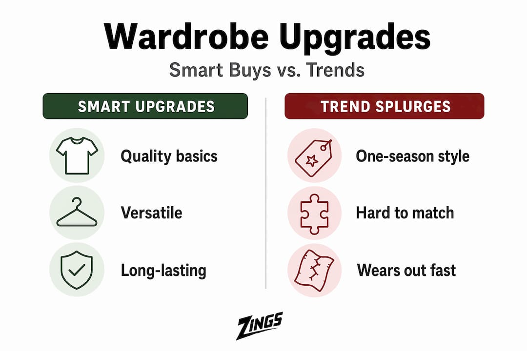 Infographic contrasting smart upgrades and trends
