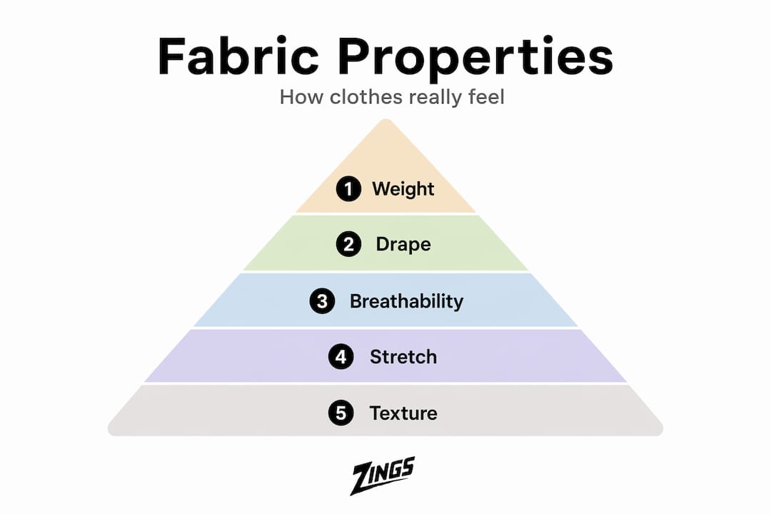 Infographic of core fabric properties hierarchy